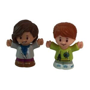 Fisher Price Little People Bus Driver Emily & Hispanic Mom Girl Figures Lot of 2